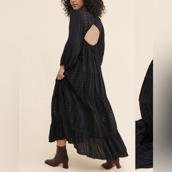 Free People Mockingbird Maxi Dress in Black NWT Size Small - Picture 10 of 16